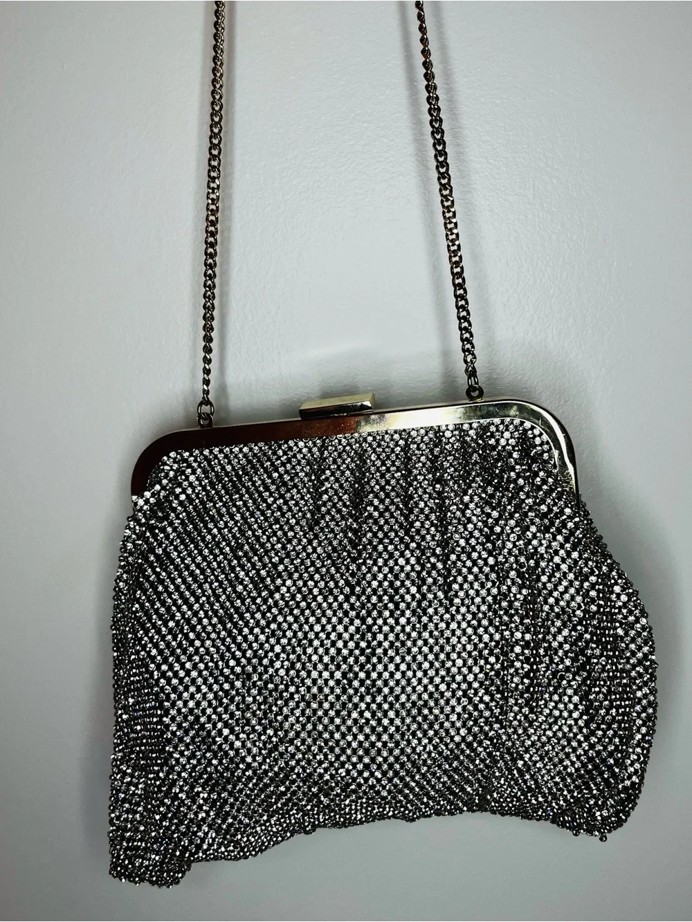 Zara Metallic Gold Clutch/Crossbody Bag
